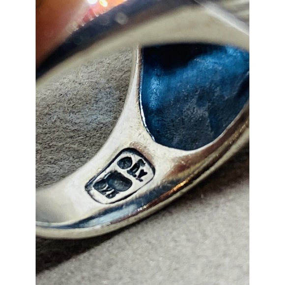 David Yurman Albion Diamond Blue Topaz Ring 14MM Topaz 100% Authentic Pouch 6.5 - Picture 10 of 12